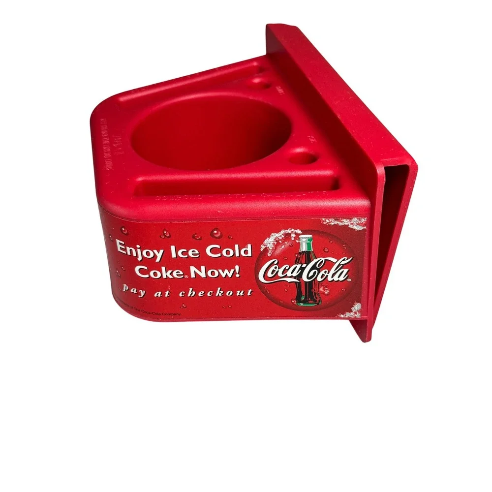 Coca Cola Shopping Cart‎ Caddy Organizer Cup Holder Pouch Red Plastic